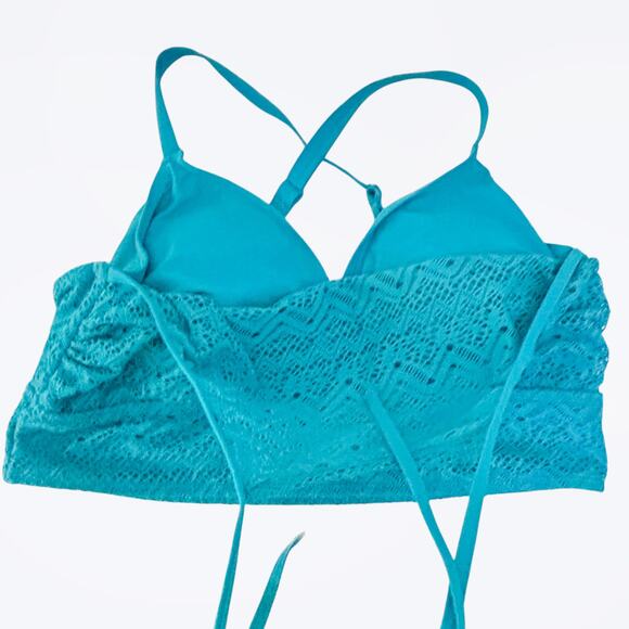 Torrid 2X Bikini Set High Neck Crochet Top & High-Rise Crochet Swim Bottom - Picture 5 of 13